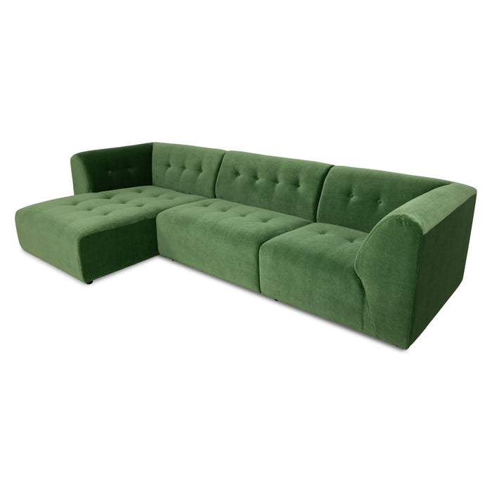 HKliving Vint Bank Element - Divan Links - Royal Velvet - Groen