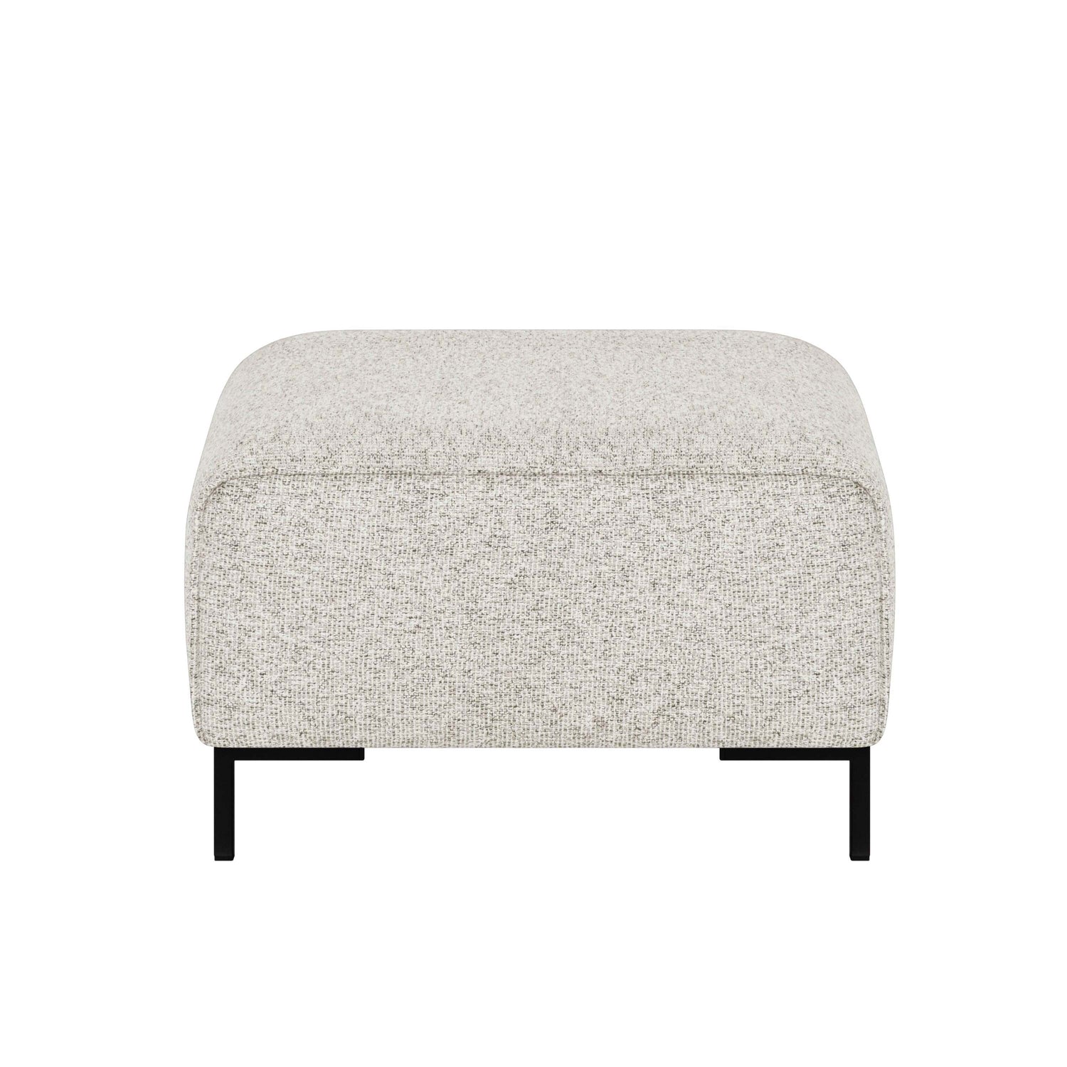 by fonQ Loft Hocker - Chenille Melange - Ecru