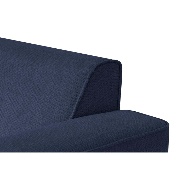 by fonQ Loft Hoekbank met Chaise Longue Links - Chenille - Donkerblauw