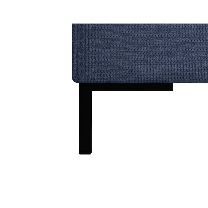 by fonQ Loft Hoekbank met Chaise Longue Links - Chenille - Donkerblauw