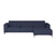by fonQ Loft Hoekbank met Chaise Longue Rechts - Chenille - Donkerblauw