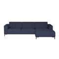 by fonQ Loft Hoekbank met Chaise Longue Rechts - Chenille - Donkerblauw