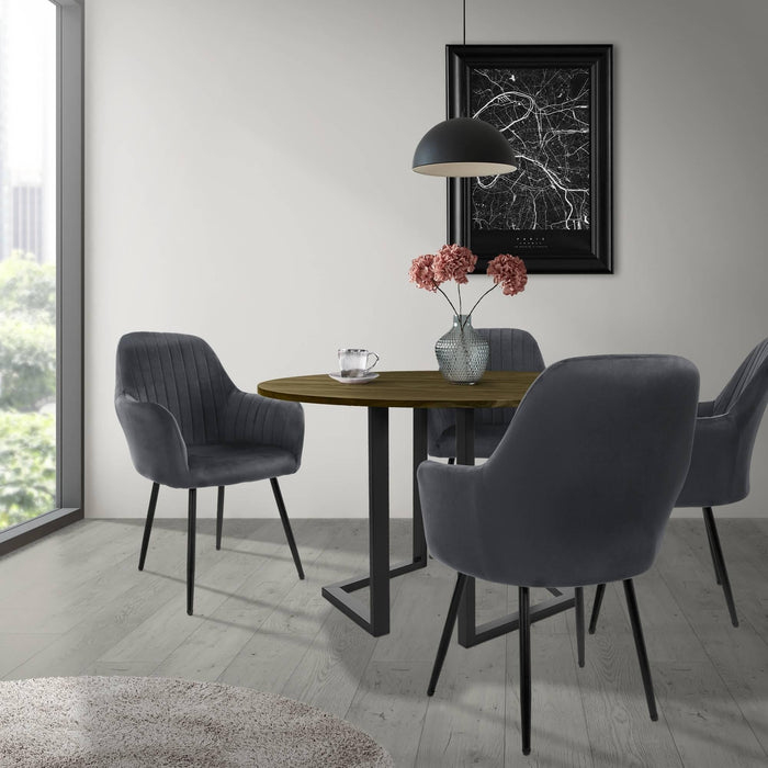 ML-Design Eetkamerstoel Perrin velvet set van 6