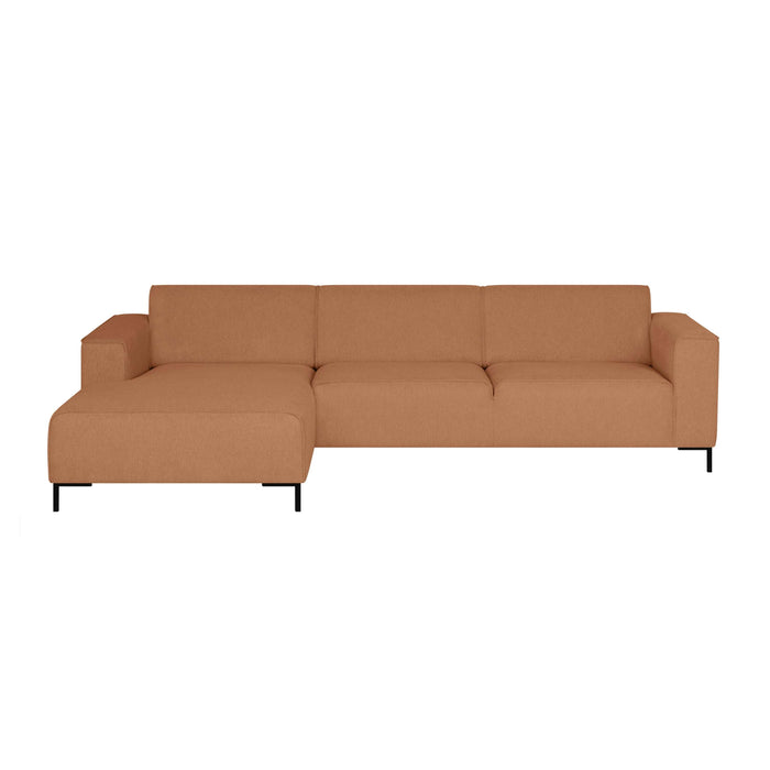 by fonQ Loft Hoekbank met Chaise Longue Links - Chenille - Roest