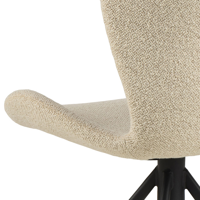 Giga Living - Eetkamerstoel Draaibaar - Beige - Zitdiepte 40cm - Set van 2