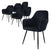 ML-Design Eetkamerstoel Perrin velvet set van 6