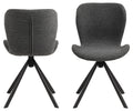Giga Living - Eetkamerstoel Draaibaar - Antraciet - Zitdiepte 40cm - Set van 2