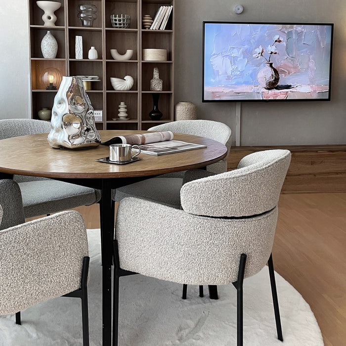 DS4U Mira eetkamerstoel boucle - beige