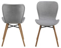 Giga Living - Eetkamerstoel Stof Lichtgrijs - Zaria - Set van 2