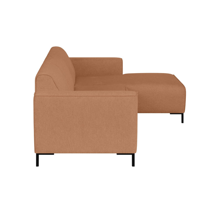 by fonQ Loft Hoekbank met Chaise Longue Rechts - Chenille - Roest