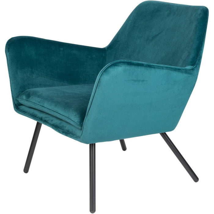 Puur Berg fauteuil velvet blauw