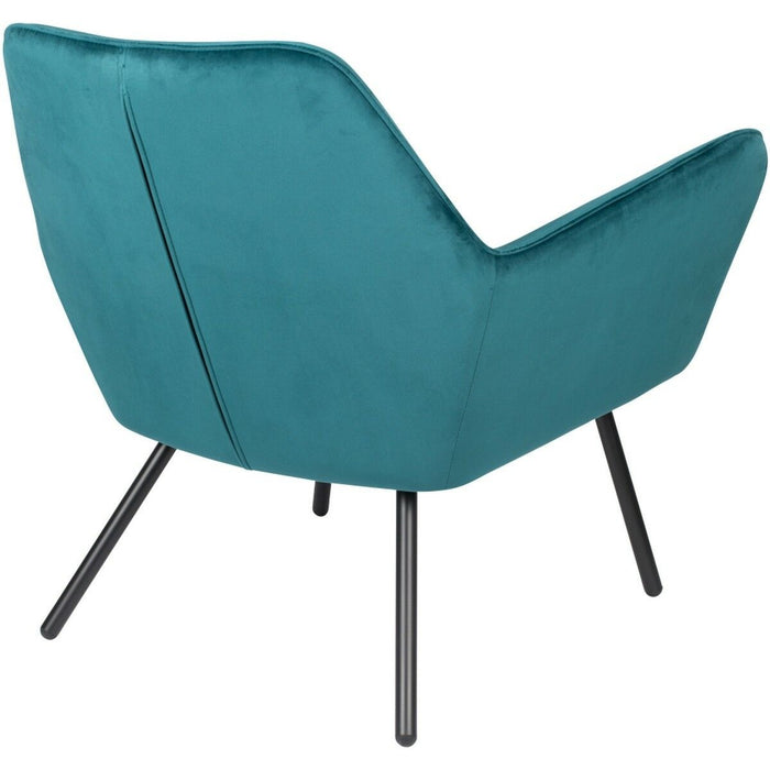 Puur Berg fauteuil velvet blauw