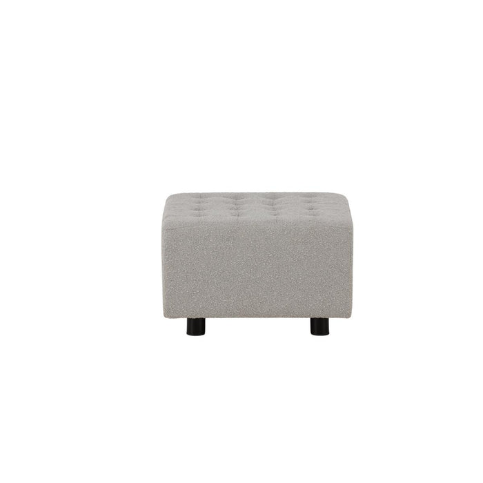 Svea - Sol hocker - boucle - lichtgrijs