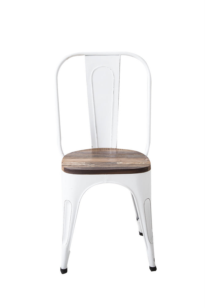 Stoel Metaal|Hout Wit - Tolix - Giga Meubel