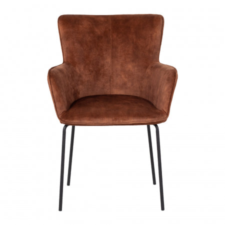 Eetkamerstoel Velvet Brick - Zithoogte 52cm - Stoel Lex - Giga Meubel