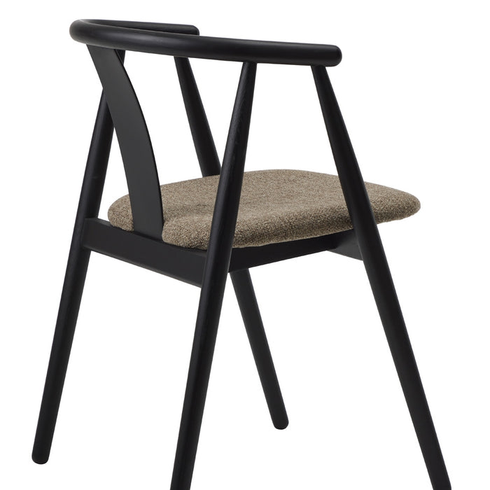 Giga Living - Eetkamerstoel Bruin|Zwart Eikenhout - Relate - Set van 2