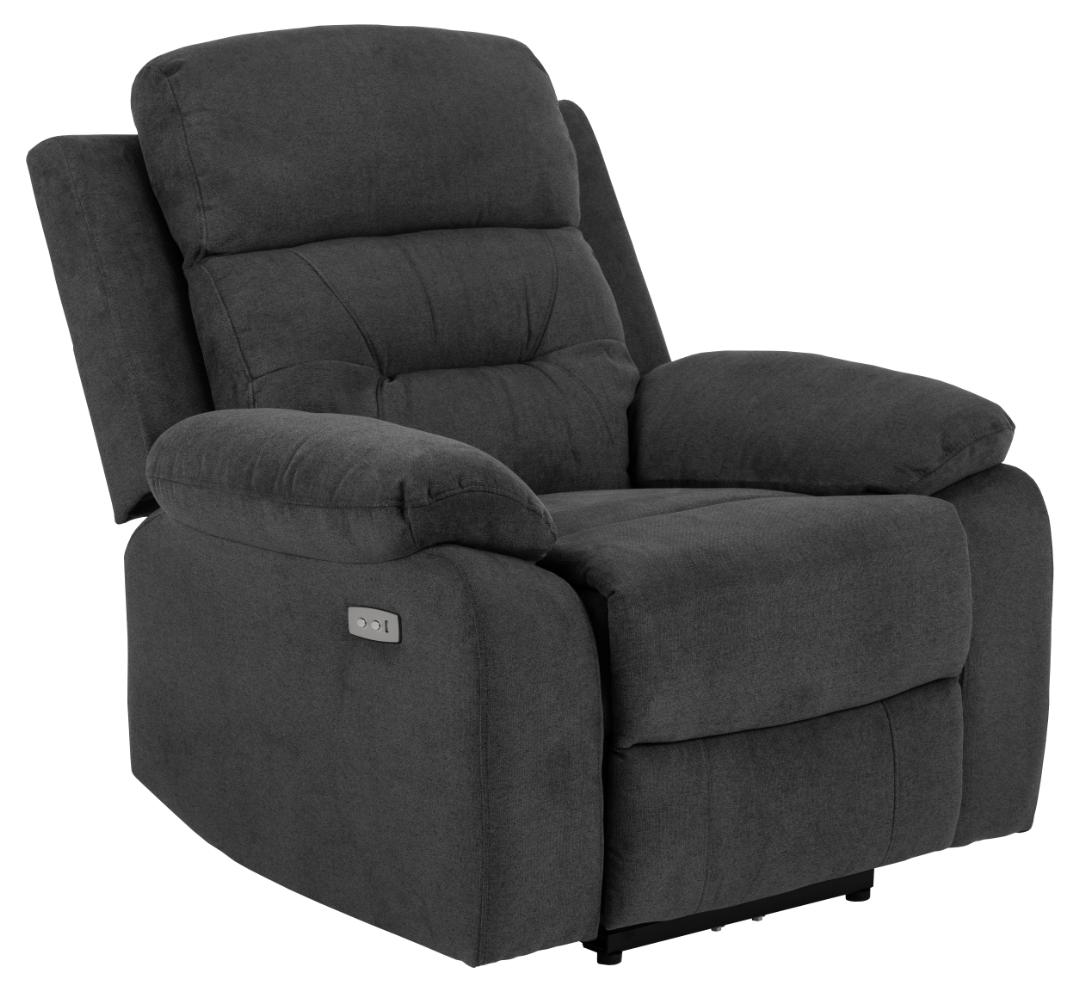 Giga Living - Relaxfauteuil Donkergrijs Stof - Verstelbaar - Zarna