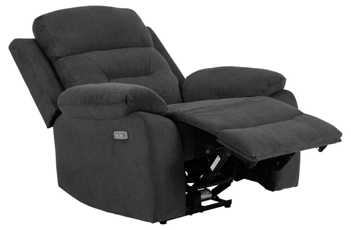 Giga Living - Relaxfauteuil Donkergrijs Stof - Verstelbaar - Zarna