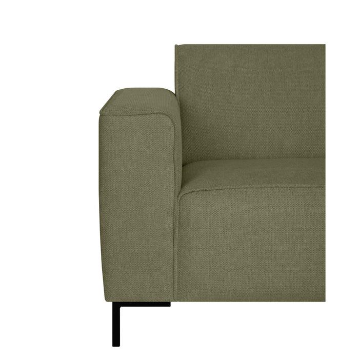 by fonQ Loft Hoekbank met Chaise Longue Rechts - Chenille - Groen