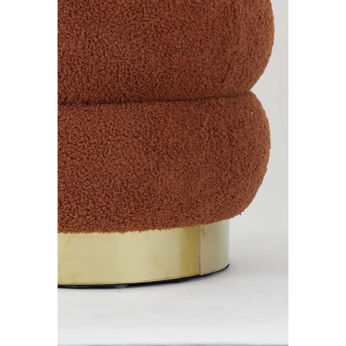 Light & Living Light&living Poef Ø40x45 cm KIMI teddy terra+goud