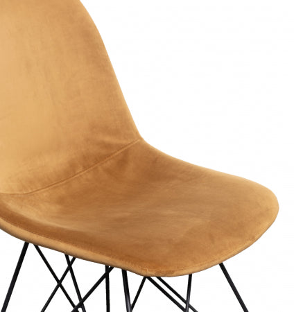 Giga Meubel Stoel Velvet Geel - Set Van 2 - 44x45x82.5cm