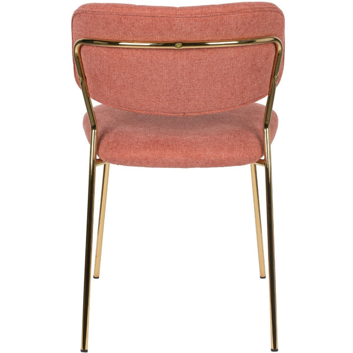 Puur - Viken eetkamerstoel stof roze - goud onderstel