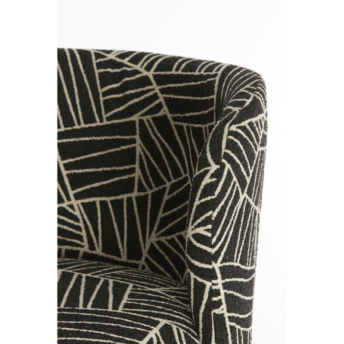 Light & Living Light&living Stoel 68x67x72 cm DIEYDA zwart-wit+zwart