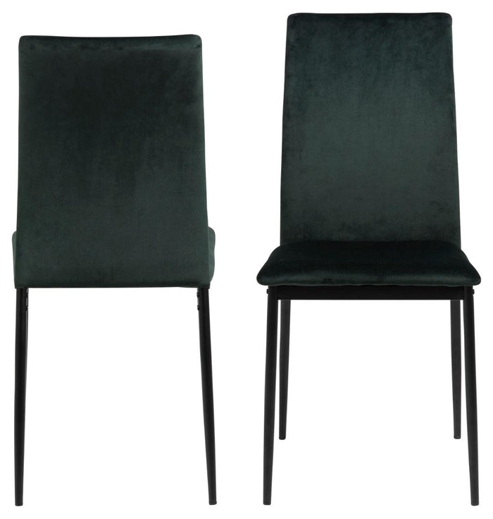 Giga Living - Eetkamerstoel - Donkergroen - Grondal - Set van 4