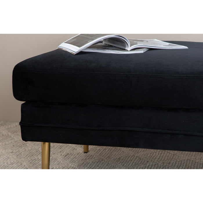 Svea - Tess hocker - velvet - zwart