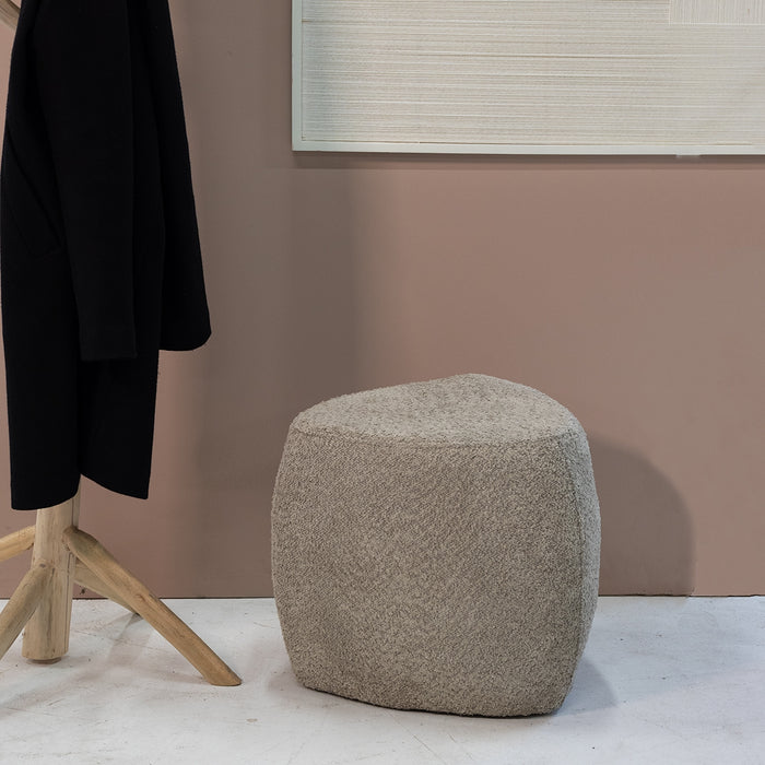 Giga Meubel - Poef Stof|Textiel Taupe - 46x46x43cm - Josip