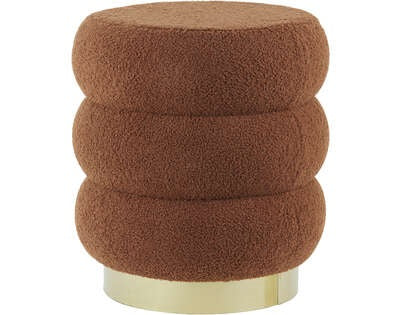 Light & Living Light&living Poef Ø40x45 cm KIMI teddy terra+goud