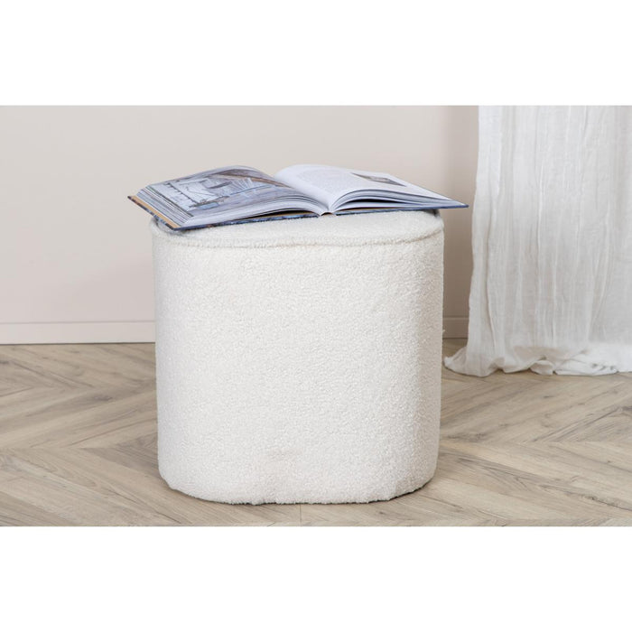 Svea - Arlo poef - teddy - off white
