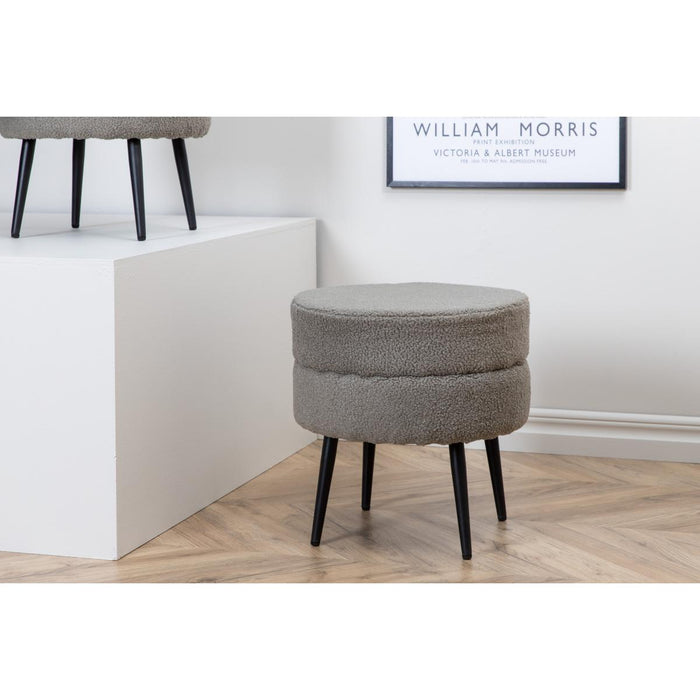 Svea - Zane hocker - teddy - grijs