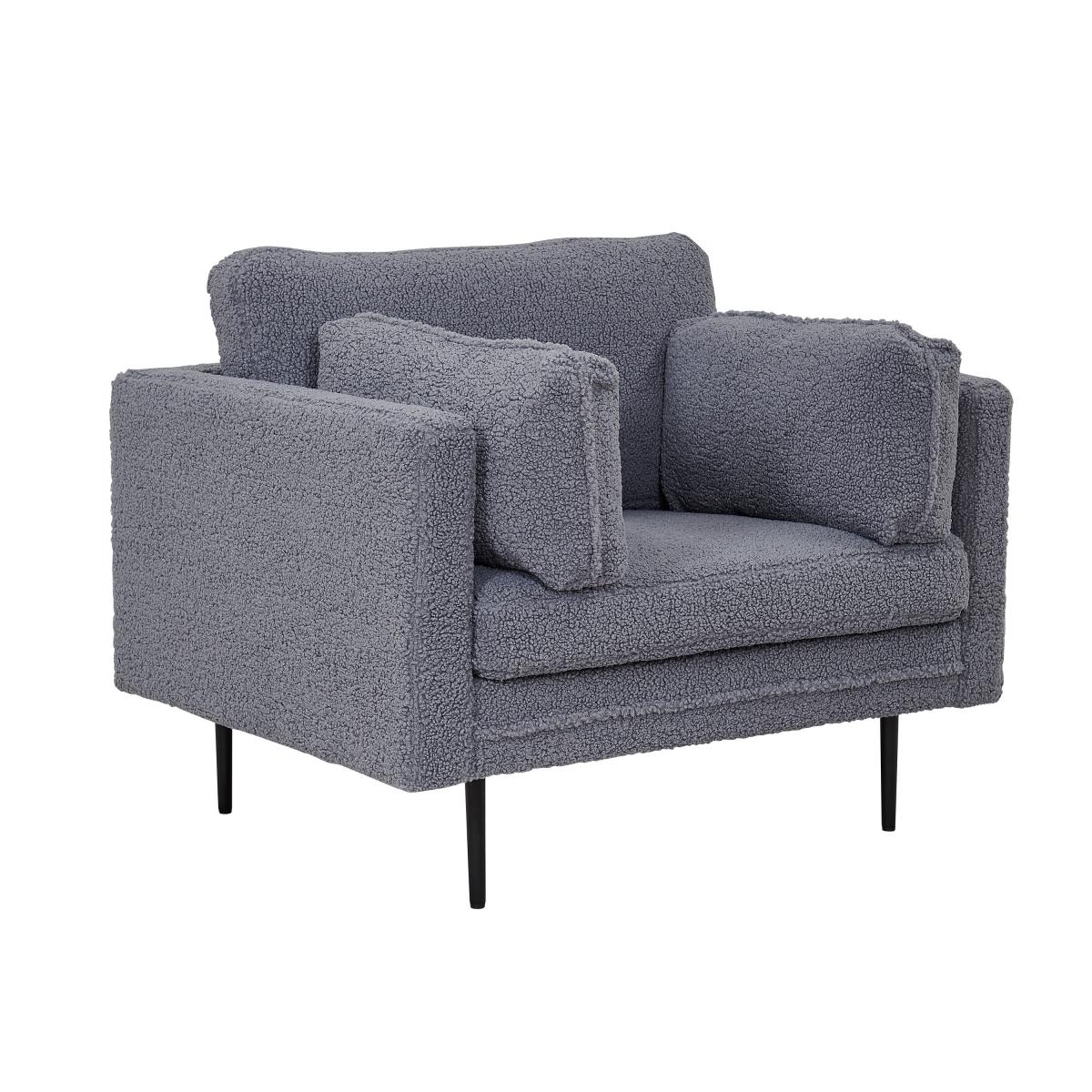 Svea - Kiva fauteuil - teddy - donkergrijs