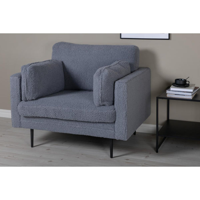 Svea - Kiva fauteuil - teddy - donkergrijs