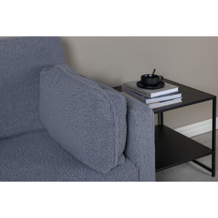 Svea - Kiva fauteuil - teddy - donkergrijs