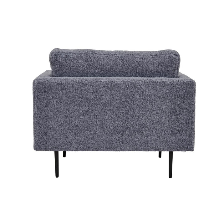 Svea - Kiva fauteuil - teddy - donkergrijs
