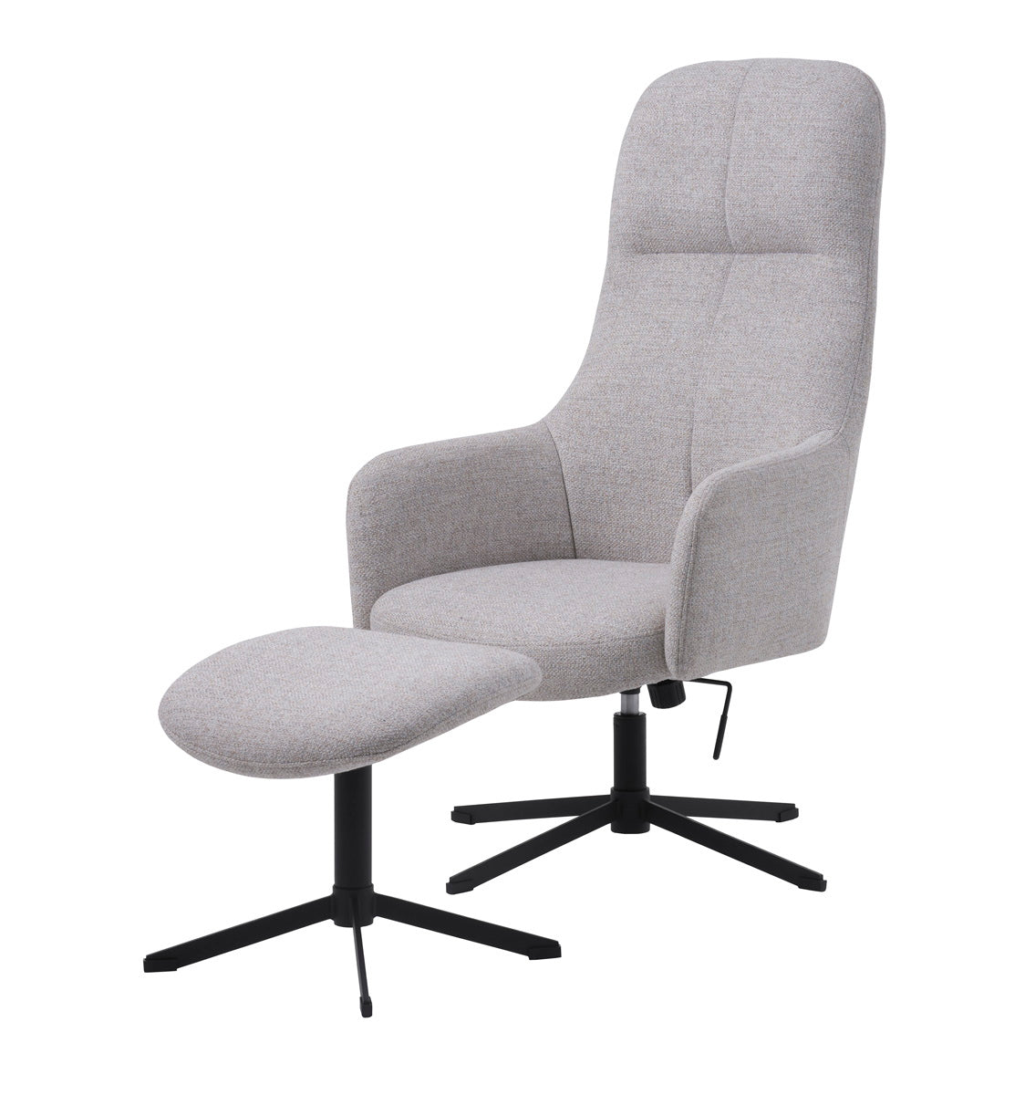 Nordic Home - Manning fauteuil met hocker - natural