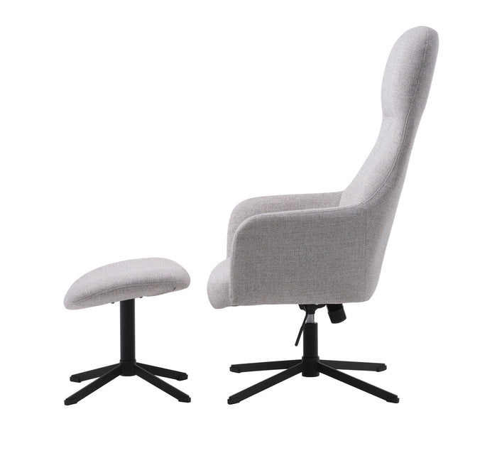 Nordic Home - Manning fauteuil met hocker - natural