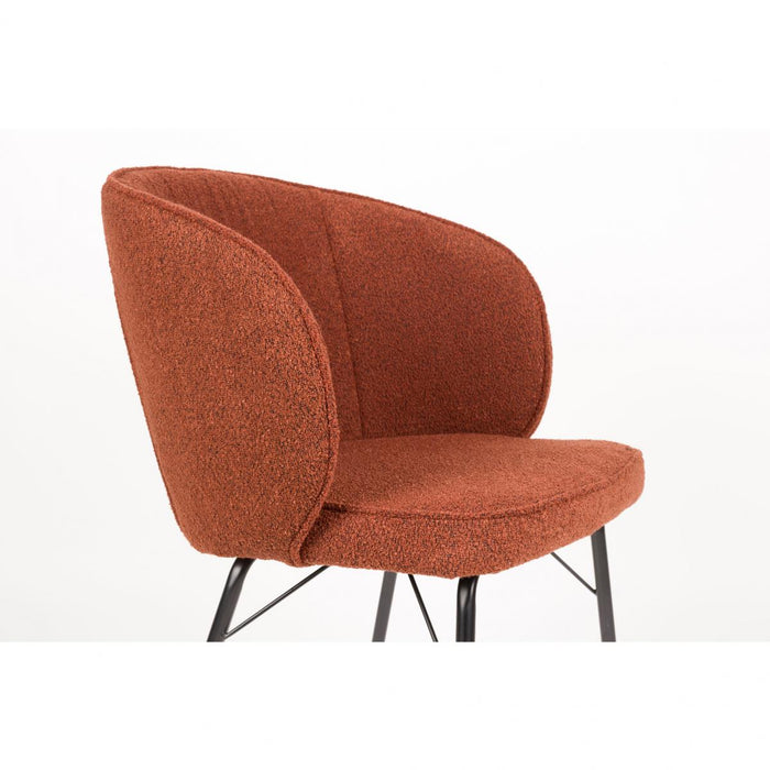 Puur Cecile eetkamerstoel - terracotta