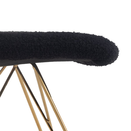 Giga Meubel - Luxe Set Stoelen - Teddy Zwart - Metalen Poten - Jamie