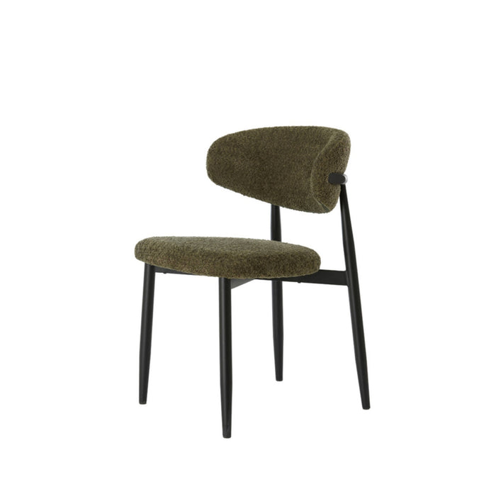 Light & Living - Eniola eetkamerstoel - groen+zwart