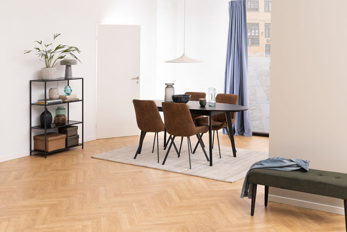 Hioshop Waylor eetkamerstoel bruin.