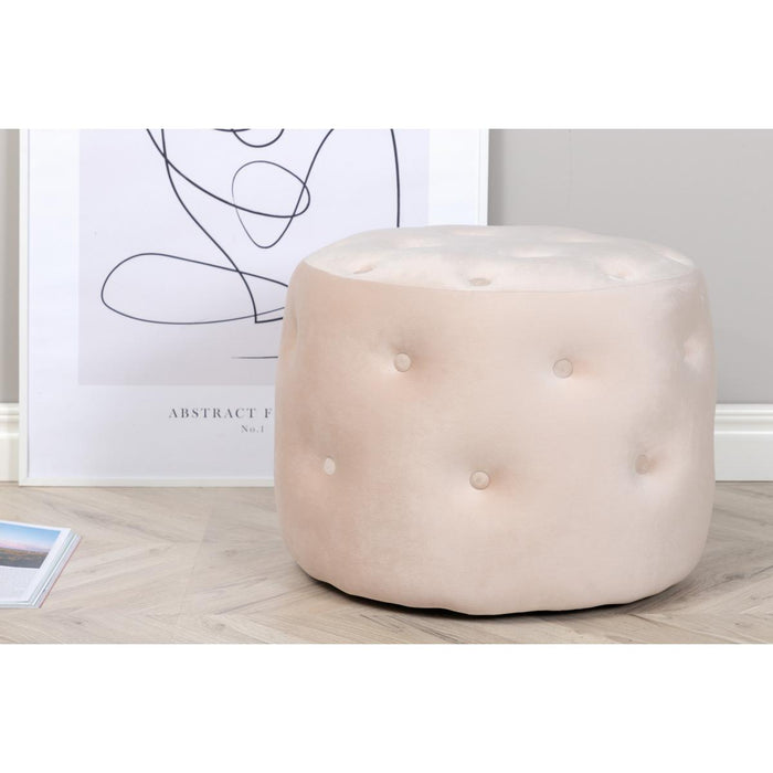 Svea - Juno hocker - velvet - beige