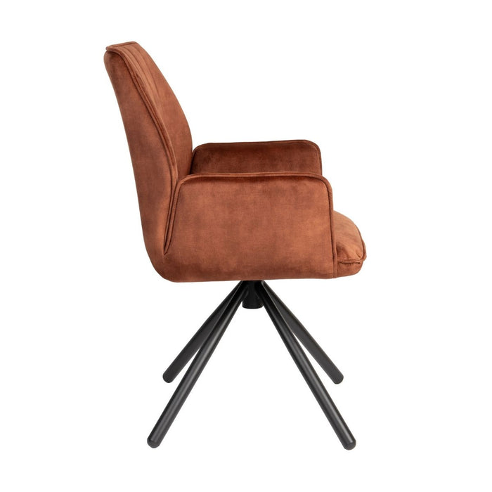 Puur - Carmen eetkamerstoel - roestbruin