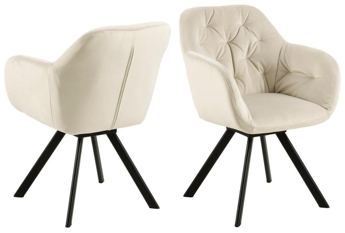 Giga Living - Eetkamerstoel - Zand - Stof - Lida