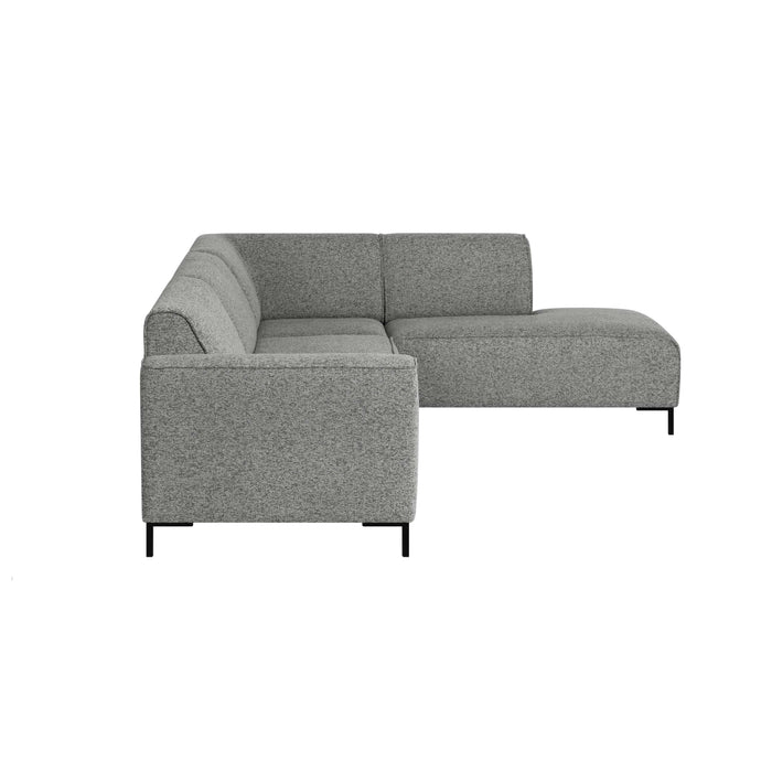 by fonQ Loft Hoekbank Rechts - Chenille Melange - Steengrijs