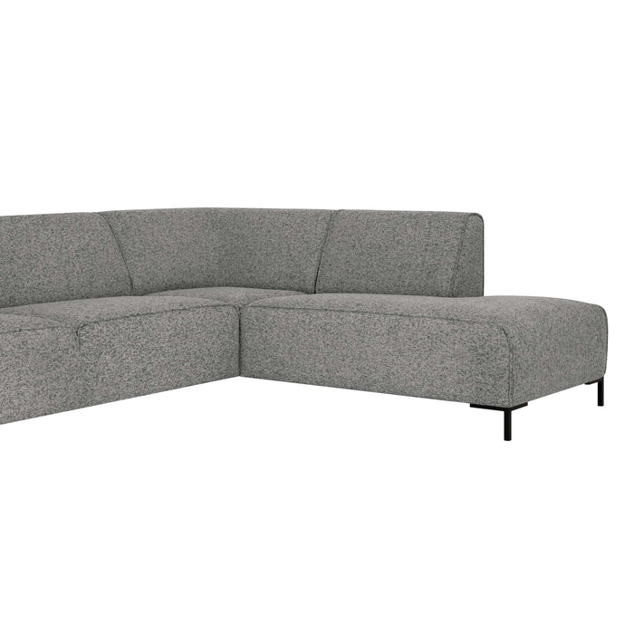 by fonQ Loft Hoekbank Rechts - Chenille Melange - Steengrijs