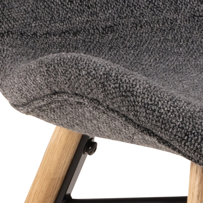 Giga Living - Eetkamerstoel Stof Antraciet - Zaria - Set van 2