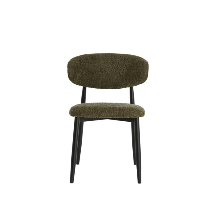 Light & Living - Eniola eetkamerstoel - groen+zwart